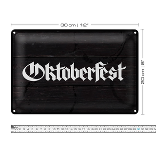 Blechschild Fest Oktoberfest Bier Feiern München 30x20cm