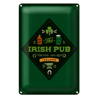 Blechschild Spruch Ireland Irish Pub Whiskey Beer 20x30cm