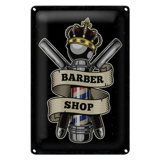 Blechschild Spruch Barbershop Friseur Salon Haare 20x30cm