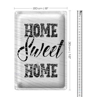 Blechschild Spruch Home Sweet Home 20x30cm
