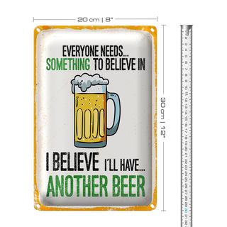Blechschild Spruch Bier I´ll have another Beer 20x30cm
