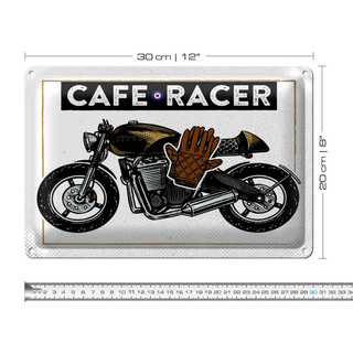 Blechschild Motorcycle Cafe Racer Motorrad 30x20cm