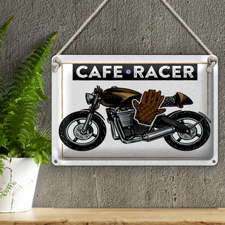 Blechschild Motorcycle Cafe Racer Motorrad 30x20cm