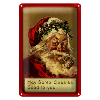 Blechschild Weihnachten Christmas Santa Claus lustig 20x30cm