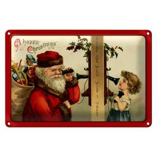 Blechschild Weihnachtene Santa Claus 30x20cm