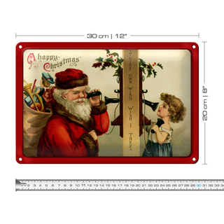 Blechschild Weihnachtene Santa Claus 30x20cm