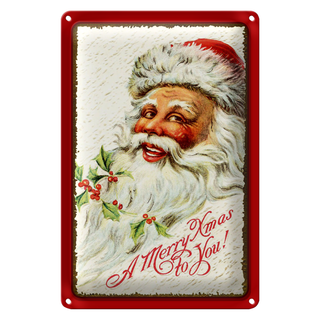 Blechschild Weihnachten Santa Claus Fest Christmas 20x30cm