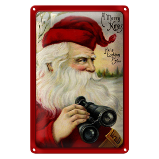 Blechschild Weihnachten Schnee Winter Santa Claus 20x30cm