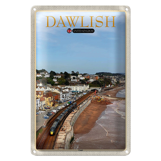 Blechschild Städte Dawlish United Kingdoom England 20x30cm