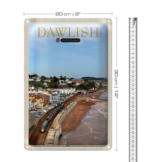 Blechschild Städte Dawlish United Kingdoom England 20x30cm