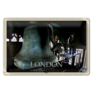 Blechschild Städte London UK England Big Ben 30x20cm