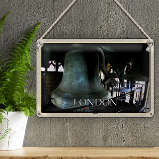 Blechschild Städte London UK England Big Ben 30x20cm