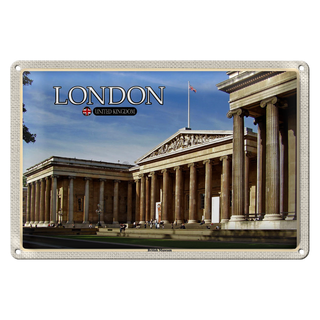 Blechschild Städte British Museum London England 30x20cm