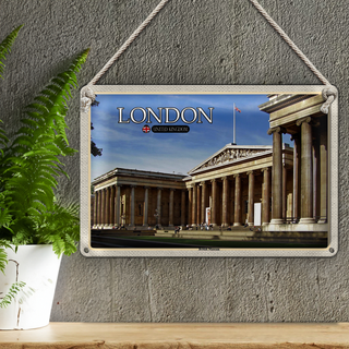 Blechschild Städte British Museum London England 30x20cm
