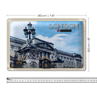Blechschild Städte London England Buckingham Palace 30x20cm