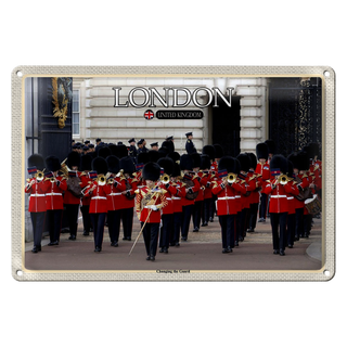 Blechschild Städte Changingt the Guard London 30x20cm