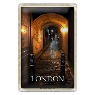 Blechschild Städte London East End Jack Ripper Tour 20x30cm