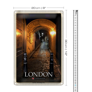 Blechschild Städte London East End Jack Ripper Tour 20x30cm