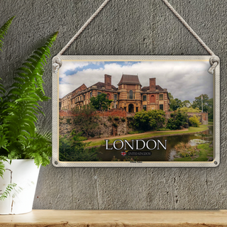 Blechschild Städte London UK Eltham Palace River 30x20cm