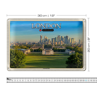 Blechschild Städte Greenwich Park England London 30x20cm