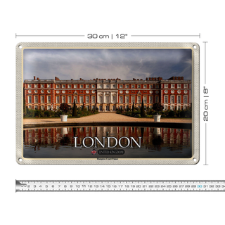 Blechschild Städte Hampton Court Palace London 30x20cm