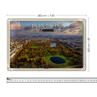 Blechschild Städte London England Hyde Park 30x20cm