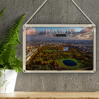 Blechschild Städte London England Hyde Park 30x20cm