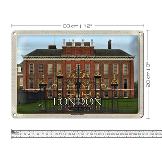 Blechschild Städte London England Kensington Palace 30x20cm