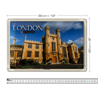 Blechschild Städte London England UK Lambeth Palace 30x20cm