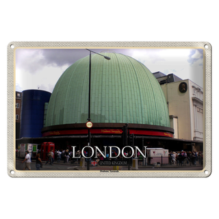 Blechschild Städte London England Madame Tussauds 30x20cm