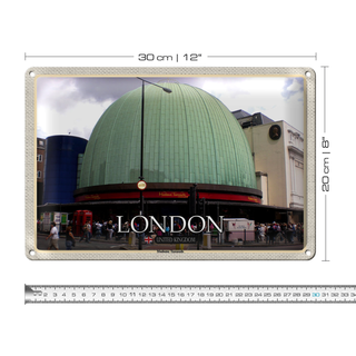 Blechschild Städte London England Madame Tussauds 30x20cm