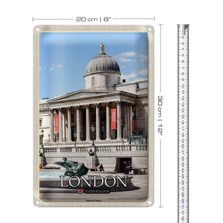 Blechschild Städte London England UK National Gallery 20x30cm