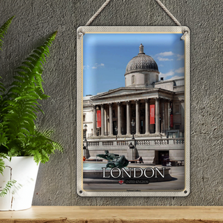 Blechschild Städte London England UK National Gallery 20x30cm