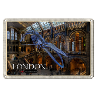 Blechschild Städte London Natural History Museum 30x20cm