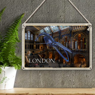 Blechschild Städte London Natural History Museum 30x20cm