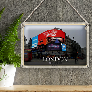 Blechschild Städte London Piccadilly Circus UK England 30x20cm