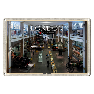 Blechschild Städte London England UK Science Museum 30x20cm