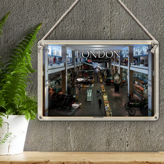 Blechschild Städte London England UK Science Museum 30x20cm