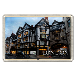 Blechschild Städte Soho London United Kingdom 30x20cm