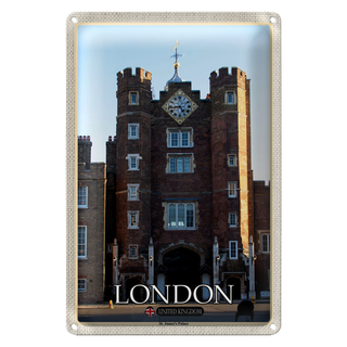Blechschild Städte London St. James´s Palace UK 20x30cm