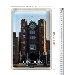 Blechschild Städte London St. James´s Palace UK 20x30cm