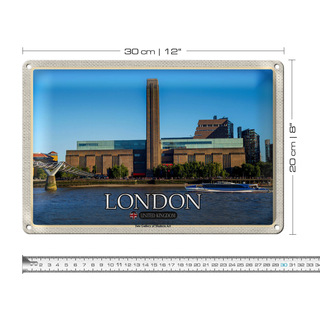 Blechschild Städte Tate Gallery of Modern Art UK 30x20cm