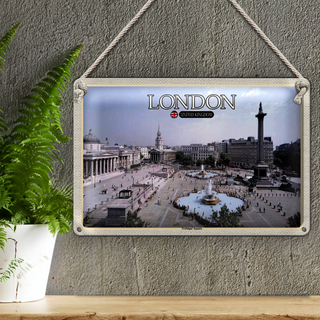 Blechschild Städte Trafalgar Square London UK 30x20cm