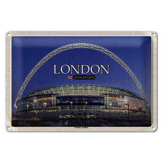 Blechschild Städte Wembley Stadium London England 30x20cm