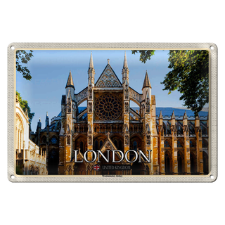 Blechschild Städte Westminster Abbey London UK 30x20cm