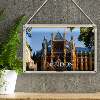 Blechschild Städte Westminster Abbey London UK 30x20cm