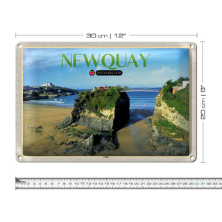 Blechschild Städte Newquay Coast United Kingdom 30x20cm