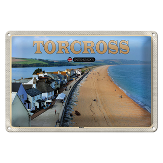 Blechschild Städte Torcross Beach England UK 30x20cm