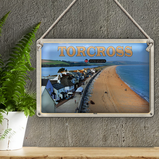 Blechschild Städte Torcross Beach England UK 30x20cm
