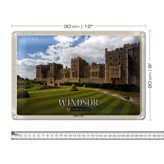Blechschild Städte England UK Windsor Castle 30x20cm